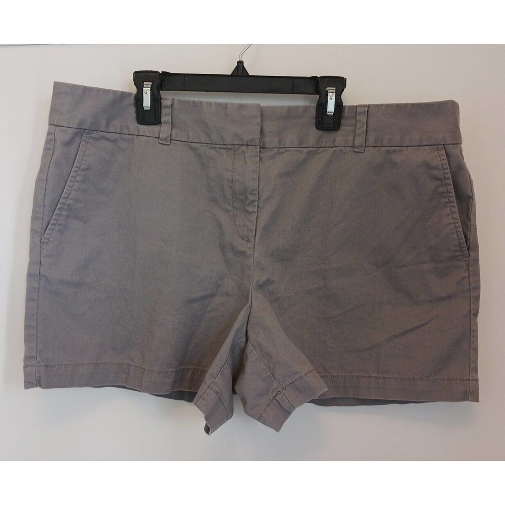 LOFT Outlet 4" Short Womens Chino Shorts Gray Size 14 Fast Shipping EUC